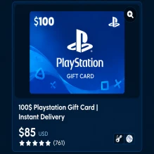 100$ Playstation Gift Card | Instant Delivery